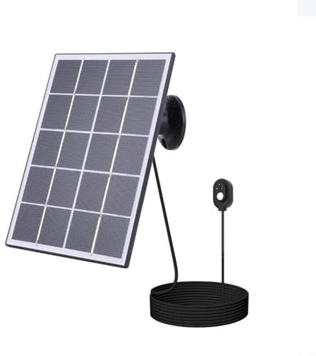 Bebykilemi Chargeur de panneau solaire, chargeur solaire 10 W, conçu pour la compatibilité avec Arlo Ultra 2, Arlo Pro 5S, Arlo Pro 4, Pro 3, pour Arlo Pro 3 (noir)