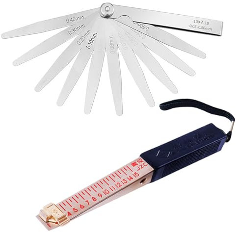 2Pcs Fire Door Gap Gauge, Feeler Gauges, Engineering Ruler for Measuring The Gap Between Plug Gauges and Doors, Door Gap Measuring Tool, Wedge Vernier Feeler Gauges and Gap Gauge