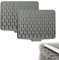 Silicone Draining Mat, No-Spill Silicone Worktop Saver – Heat-Resistant & Non-Slip Mat for Drip-Free Drying, Dish Drying Mat Draining Board Mats with Slope Drain Lip for Kitchen Counter Sink (2PCS)