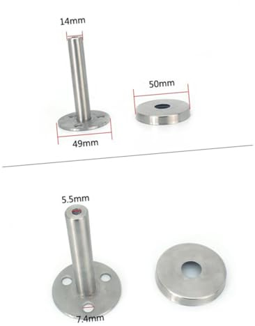 EXCEART Pince Verre Inoxydable avec Support Fixation Étagère et Écran Clip Verre pour Garde-corps et Balustrade