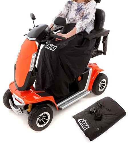 Heated Waterproof Blanket for Mobility Scooters and Electric Wheelchairs, Universal Fit | 5-Zone Infrared Warmth, Carbon Fibre Elements, Auto Shut-Off | Monarch Mobility