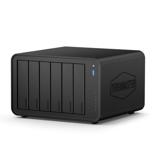 TERRAMASTER F6-425 Pro 6 Bay NAS per i Creativi e Affari(Diskless) | Core i3-1315U (6 Kerne, 8 Threads), 8GB DDR5, TOS 7 mit OpenClaw, 2x 10GbE LAN, 3x M.2 NVMe