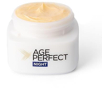L’Oréal Paris Age Perfect Collagen Expert Retightening Night Cream 50+, Firmer, Moisturised, Nourished Skin, Anti-Age Spots, Collagen AA Fractions, 50ml