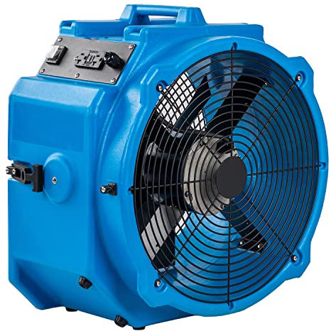 mounto Industrial 4000 CFM Ventilador Axial Soplador mover aéreo Comercial secador de piso, Azul, 1
