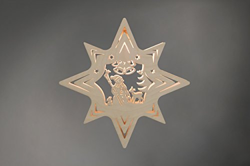 Fensterbild Schneemann Höhe ca 31 cm NEU Bild Stern Winter Schnee Motivleuchte Lichtbogen Schwibbogen Holz Erzgebirge Beleuchtung Weihnachten Geschenke Weihnachtsmann Weihnacht Stern