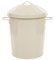 CrazyGadget® Metal 15 Litre 15L Small Tapered Round Colour Recycle Dustbin Paper Rubbish Waste Bin with Lid (Cream)