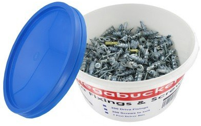 Megabucket Screws, MTZ. Mega Bucket Drivas. Plasterboard fixings. Bucket of 200