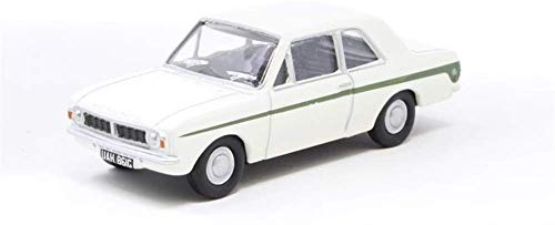Oxford Diecast 76COR2008 Ford Cortina Mk2 Ermine White/Sherwood Green