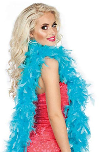 PARTY DISCOUNT® Federboa türkis, ca. 180 cm lang