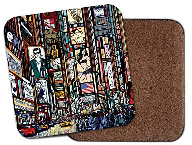 Dessous de verre New York Pop Art Times Square USA America Billboard Fun Gift #15340