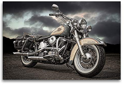 CALVENDO Premium Textil-Leinwand 120 x 80 cm Quer-Format Harley-Davidson Heritage Softail, Leinwanddruck von Michael Pohl
