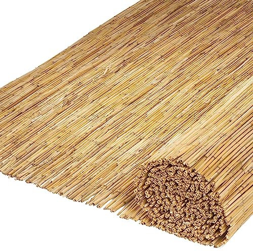 Nature 2X Ecrans de Jardin Panneau de Clôture Barrière Bordure Portail Paravent Coupe-Vent Pare-Vue Extérieur Roseau de Bambou 500x100 cm