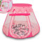 Selonis Baby Spielzelt Mit Plastikbällen Zelt 105X90cm/300 Bälle Plastikkugel Kinder, Pink:Perle-Grau-Transparent-Puderrosa