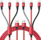 Minlu 2Pack 3M Multi USB Charging Cable 4A, 3-in-1 USB Charger Cable for iP/Type C/Micro USB Connector Compatible with Cell Phones/Samsung Galaxy/Huawei/Pixel/LG/Xiaomi/Tablets