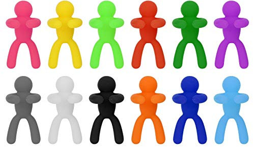 Encantos de Copa de Vino, Silicona Marcadores de Copa de Vino, IdentificacióN del Vaso para Beber Etiquetas Etiqueta SeñAles Vino Pegatinas para Beber Buddy Cup IdentificacióN (12 piezas)