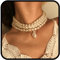 Ushiny Vintage Imitation Perlen Halsketten Perlenkette 20er Jahre Flapper Gatsby Themed Prom Festival Party Halsketten Schmuck für Frauen und Mädchen