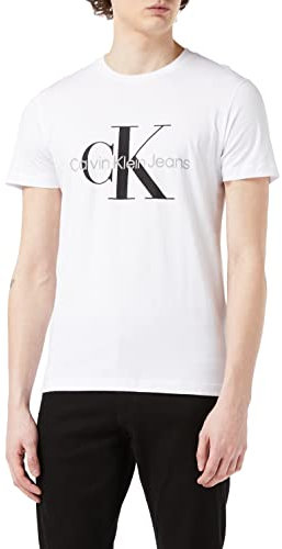 Calvin Klein Jeans Men's Core Monologo Slim Tee J30j320935 S/S T-Shirts, White, XL