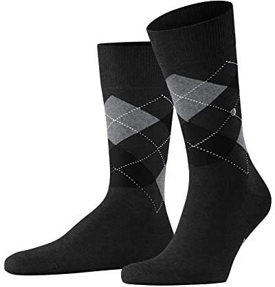 Burlington Herren Socken King M So Baumwolle gemustert 1 Paar, Grau New Grey 3985, 40-46