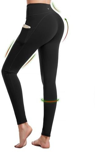 CAMBIVO Leggings Damen High Waist Camouflage, Golfhosen Sport Leggins Damen Lang mit Handytasche, Sporthose Yogahose Atmungsaktiv & Blickdicht für Fitness, Yoga, Training, Casual