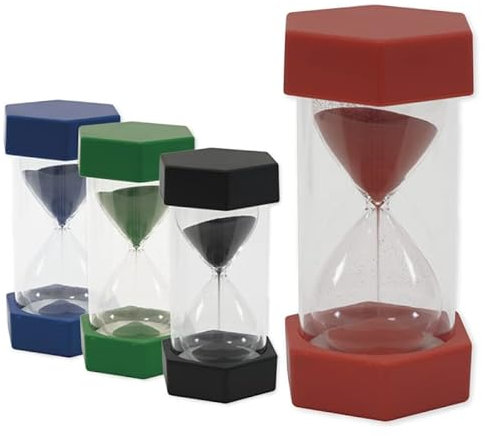 TimeTex Sanduhr XL - 5 Minuten - rot - 12 cm hoch - 6,5 cm ø - 61952