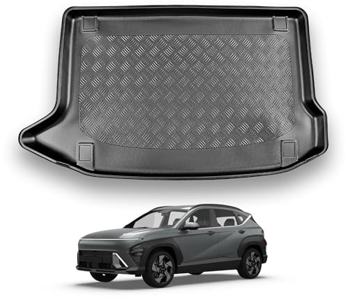 NOMAD Boot Liner Mat for Hyundai Kona Elecric 2017-2023 | Tailored PE Car Boot Protector Tray, Waterproof Raised Edge Trunk Mat, Easy Clean Cargo Floor Liner