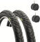 2 Tyres 26 x 2.125 (57-559) + Inner Tubes | Slick Tyres for Cruiser Bike Chopper Hybrid Bicycle