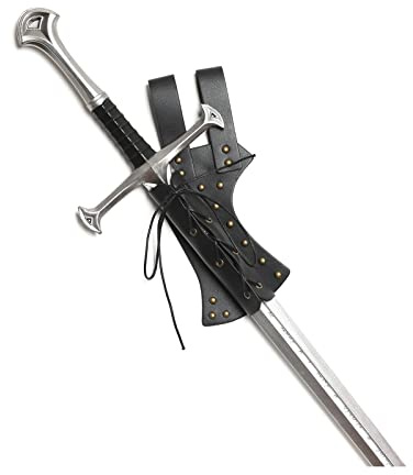 HZMAN Leather Sword Frog LARP Medieval Sword Belt Costume Accessory Rapier Knight Sword Holster, Longsword not Include