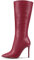 MAGIOPY Donna Spillo Alto High Tacco Heel a Punta Metà polpaccio Cerniera Ufficio Cute 10 CM Heels Stivali Borgogna Rosso 42 EU