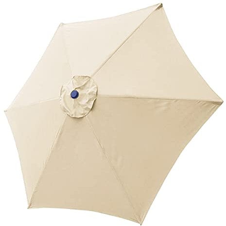 Ferocity, Housse de rechange pour parasol d'extérieur - 8 baleines - Imperméable - Anti-UV - Polyester résistant - Beige - 350 cm [136]