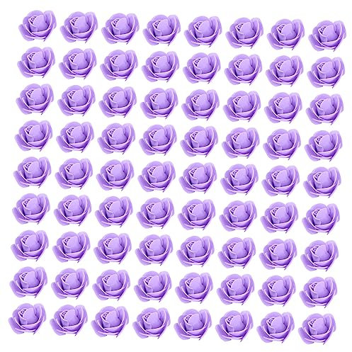 NOLITOY 100pcs home decoration house decorations for home purple roses Artificial rose heads in bulk artificial flower heads rose flowers Artificial Rose Flower pe doll blush 3d