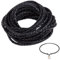 LIANCHEN 10 mètres de Cordon Cuir tressé 3mm Rubans Cordon en Cuir tressé Rond Cordon en Cuir tressé Vintage Corde à Bijoux en PU Corde tressée Noir Convient pour Bracelets Porte-clés Collier (Noir)
