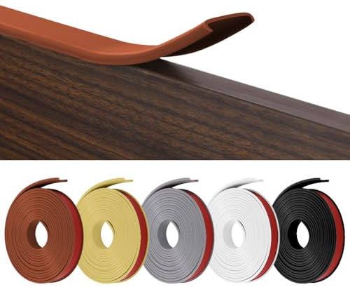 Flintronic U-Form Selbstklebend, Weichsockelleiste für Küche und Badezimmer, Möbelkantenband, Flexible TPE Faltbarer Kantenschutz für Schrankkanten, Abschlussleiste, Arbeitsplatten