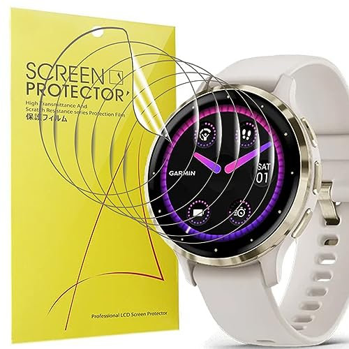Blueshaweu Protector de pantalla compatible con Garmin Venu 3s Smartwatch de 1,2 pulgadas, HD, transparente, flexible, protector de pantalla de TPU [6 unidades] para Garmin Venu 3S Smartwatch