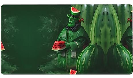 ZYVIA Patrick's Watermelon Festival extra großes Gummi-Mauspad, 40,6 x 74,5 cm, rutschfest und verschleißfest, für Bürospiele und Lernen, bietet das ultimative Gefühl