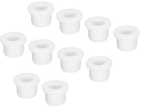 sourcing map 10Pcs T Type Rubber Grommet Mount Dia 14mm (17x9x12mm) Seal Protection Flexible Hole Plugs for Cable Pipe White