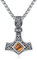 ZIPPICE Thors Hammer Halskette 925 Sterling Silber Wikinger Keltischer Kette Mjölnir Anhänger Wikinger Anhänger Unisex Schmuck Schmuck Geschenk für Damen Frauen Mama Freundin (Tigerauge Stein)