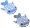 WLLHYF Mini porte-monnaie mignon en forme de requin - Petite pochette à monnaie amusante avec fermeture éclair - Pour écouteurs - Petits articles pour femme, Gris/bleu, Portefeuille Shark