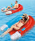 Popolic Inflatable Floating Bed, Water Hammock Floating, Floating Beach Lounge Chair, Inflatable Recliner Floating Bed as Summer Outdoor Toy Gift for Adults and Kids Pool Party