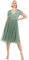 Maya Deluxe Damen Embellished Midi Evening Dress Women Ladies V Neckline with Short Sleeve for Prom Wedding Brautjungfernkleid, Deep Mint, 48