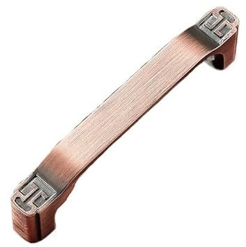 1PC Kitchen Cabinet Storage Handles Antique Copper Pull Dressers Wardrobe Drawers Furniture Door Handle Wine Red Ancient (Color : 672-96 mm)