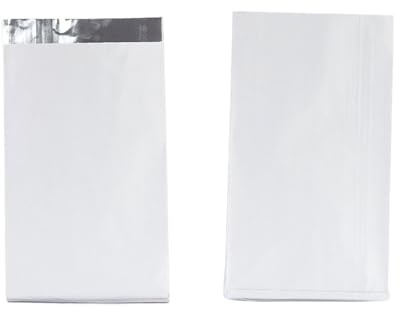 Hamburger-Verpackungen, Aluminiumfolie ausgekleidet, Lagertemperatur, perfekt für Sandwiches, Grillen, Hot Dog, Kraft-Lebensmittel-Geschenkpapier für Picknick, Festival, Weiß, Größe L (50 Stück)