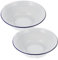 CRILSTYLEO 2piezas Tazón De Esmalte Decorativo Cuenco De Sopa y Mezcla Diseño Retro Para Cocina Multiusos Almacenamiento De Alimentos