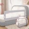 EAQ Faltbares Bettgitter für Babys, zusammenklappbares Bettgitter für Kinderbett, tragbares Babybettgitter, Stoßstange für Queen-Size-Bett, Kingsize-Bett (Grau, 137 cm)