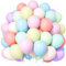 Teselife Ballons Arc-En-Ciel Pastel, 100 Pièces 12 Pouces Macaron, Multicolores En Latex Pour Femmes Filles Anniversaire Mariage Proposition Fiançailles Décorations