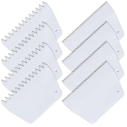 8 Stück Kleberspreizer Kunststoffkelle gekerbt Leimspachtel 0,5 cm 1 cm Zahn Hartholzboden Spreizer Kunststoff-Kelle