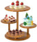 Soporte para Tartas De 4 Niveles para 50 Cupcakes, Soporte para Tartas De Madera Posavasos De Madera para DecoracióN del Hogar para Tartas Y Soporte para Pretzels para Navidad Boda CumpleañOs