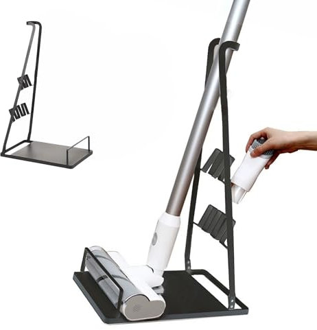 MAGIC SELECT Vacuum Cleaner Holder Compatible with Dyson V15, V6, V7, V8, V10, V11. Metal Floor Shelf without Drilling the Wall.