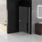 MIQU Duschwand Schwingtür 100x185 cm Walk in Dusche Pendeltüren Duschabtrennung mit 360° Drehtür Duschkabine Nischentür ESG Sicherheitsglas Duschtrennwand ohne Duschwanne