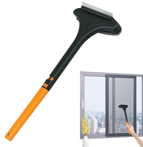 2-in-1 Reinigungsbürste Für Fliegengitters, Bildschirm Fensterrwischer Reinigungsbürste Mit Griff, Nass Und Trocken Doppelverwendung Für Fenstergitter/Sofa/Stuhl/Glasfen