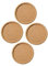 FUNOMOCYA 4pcs Cork Coaster 10cm Diameter Round Cork Drink Mats Small Trivets Drinking Coasters for Tea Cups and Wine Glasses Coffee Mug